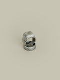 Sandcast Silver Solid Signet Ring